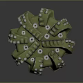 Multi Tooth Green Body Industrial Drill Bit With Tungsten Carbide Tips And Brown Base