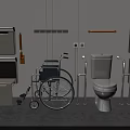 Essential Medical Mobility Aids Including Wheelchair Toilet Grab Bars Crutches Storage Cabinets