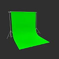 Green Portable Fabric Backdrop With Metal Stand For Photography Studio