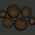 Various Sizes Wooden Barrels with Metal Hoops for Home Decor and Storage