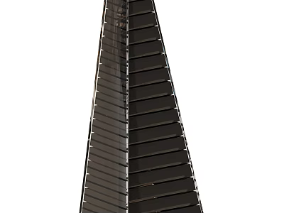 Black Modern Entryway Side Cabinet With Sleek Storage Shelves Design 3d model