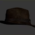Brown Felt Hat With Stylish Band And Decorative Bow For Daily Wear