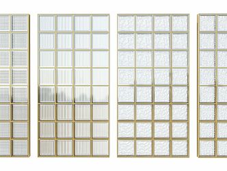 Modern Glass Tile Glass Partition Changhong Glass Crystal Tile Glass Screen Art Glass 3d model