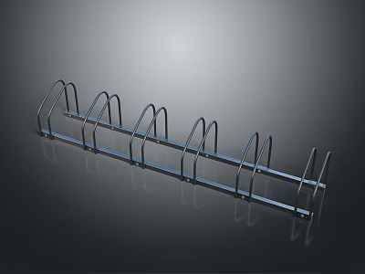 Sturdy Metal Bicycle Rack With Multiple Parking Positions For Outdoor Use 3d model