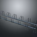 Sturdy Metal Bicycle Rack With Multiple Parking Positions For Outdoor Use 3d model