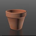 Terracotta Flower Pot With Smooth Surface Round Shape For Home Decoration