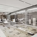 Modern Cultural Center Exhibition Hall With Glass Display Cases And Ancient Artifacts