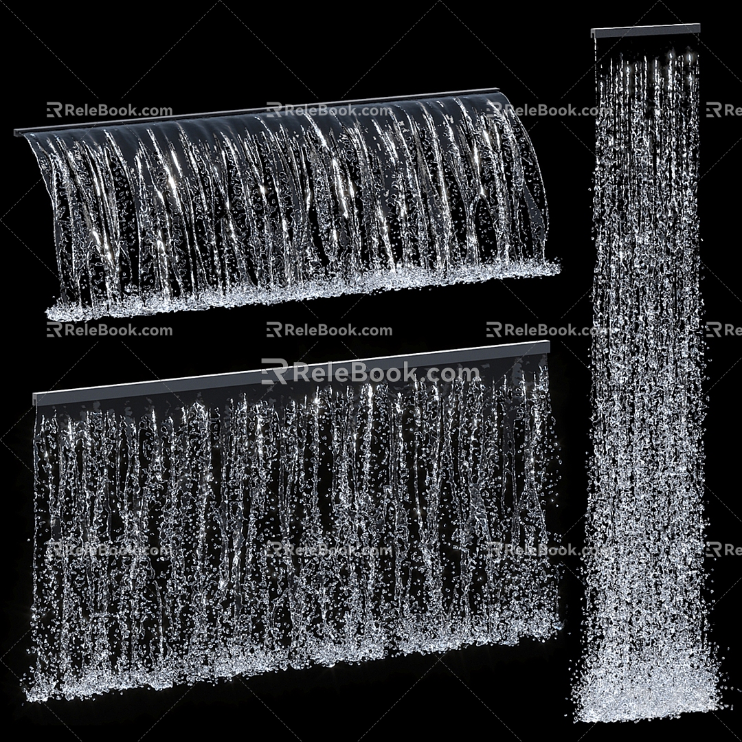 Waterfall Waterscape 3d model