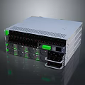 High Performance Rack Mounted Server With Multiple Drive Bays Green Indicator Lights And Gray Chassis 3d model