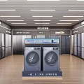 Home Appliance Specialty Store Showcasing Washing Machines And Refrigerators In Modern