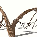 Abstract Metal Sculpture With Modern Curved Design And Flowing Lines For Interior Decor