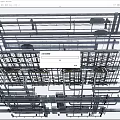 Structural Suspended Ceiling With Metal Framework And Pipe Layout Design