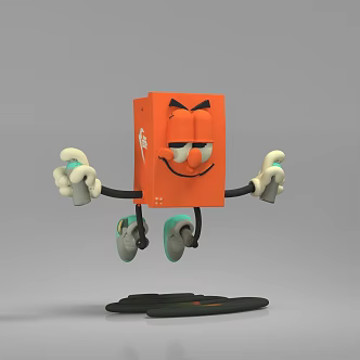 Cartoon Nike Shoe Box Game Role Toy 3d model