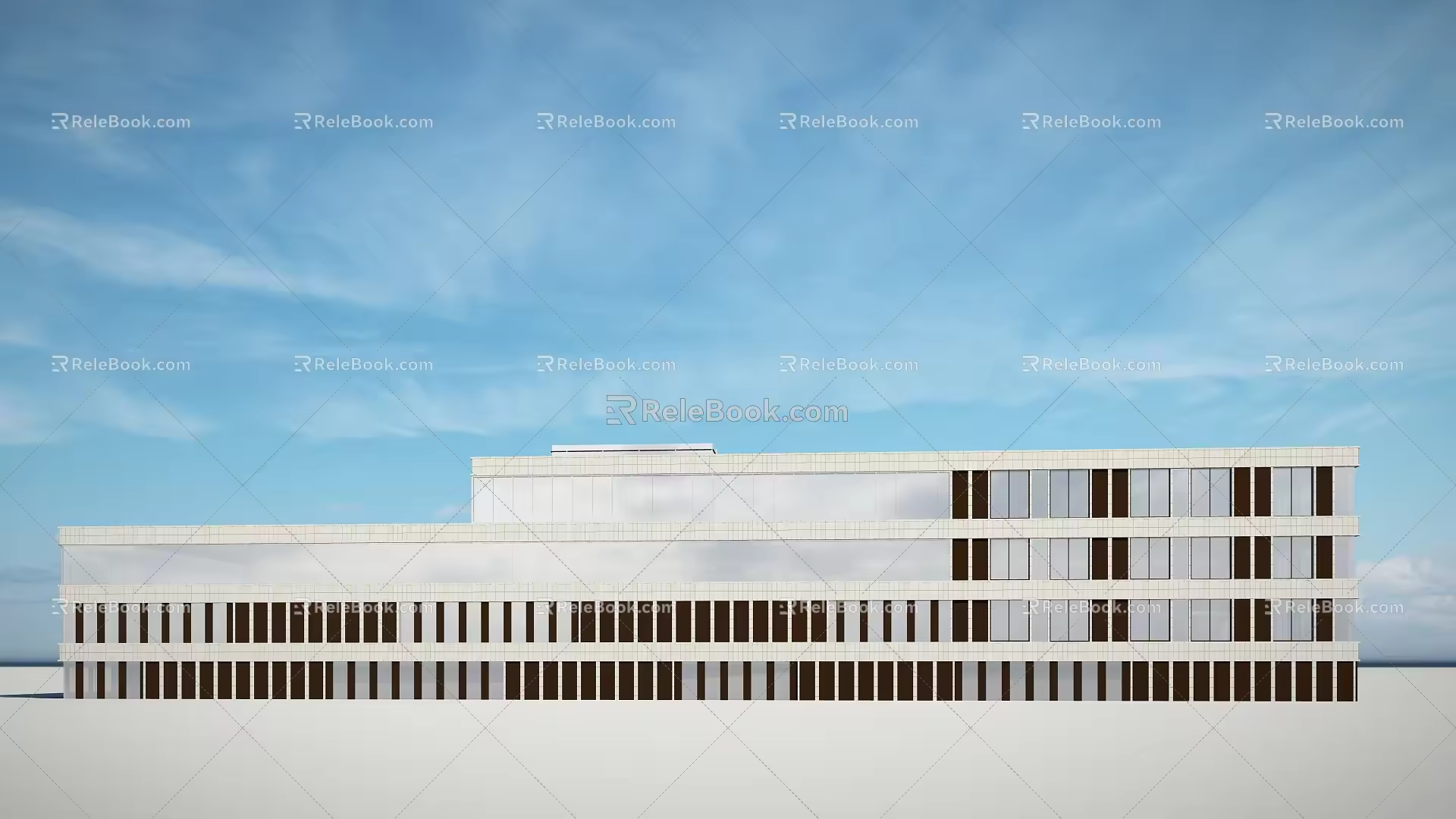 Modern Factory Building Factory Building Office Building 3d model