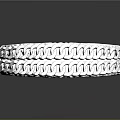 Luxurious Silver Ring Featuring Intricate Braided Double Band And Sparkling Details