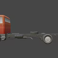 Orange Utility Truck With Cab And Chassis For Functional Transport Solutions 3d model