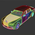 Black Luxury Sedan With Rolls Royce Style Chrome Details And Long Body Design