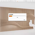Modern background wall irregular wall image wall 3d model