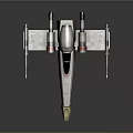 Futuristic Cosmic Spaceship Design With Streamlined Body Multiple Engines And Wings