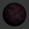 Mystical Purple Sphere With Biological Textures And Patterns On Dark Background