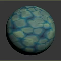 Handcrafted Wood and Stone Spherical Ornament with Detailed Textured Pattern for Interior Design