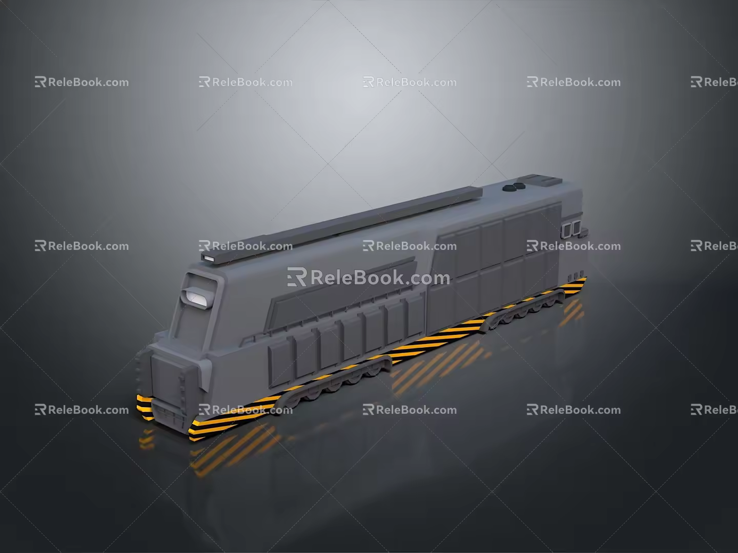 Realistic train vehicle 3d model