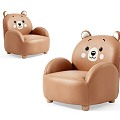 Children's Sofa Solid Wood Lazy Small Sofa Chair Cute Small Stool Cartoon Bear Baby Chair 3d model