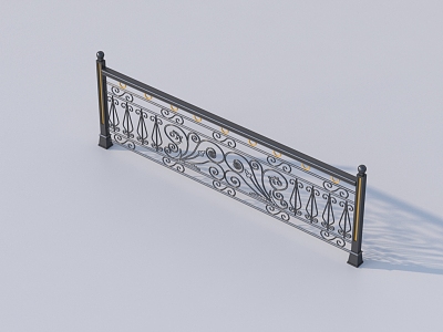 3D Model of Guardrail 3d model