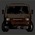 minibus minibus minivan driverless bus bus school bus van box car 3d model