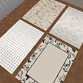 Cream wind carpet combination 3d model