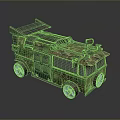 Modern Camouflage Tank 3D Model With Blue Wheels And Top Equipment Design