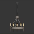 Classic Style Chandelier With Metal Frame And Candle Shaped Lights