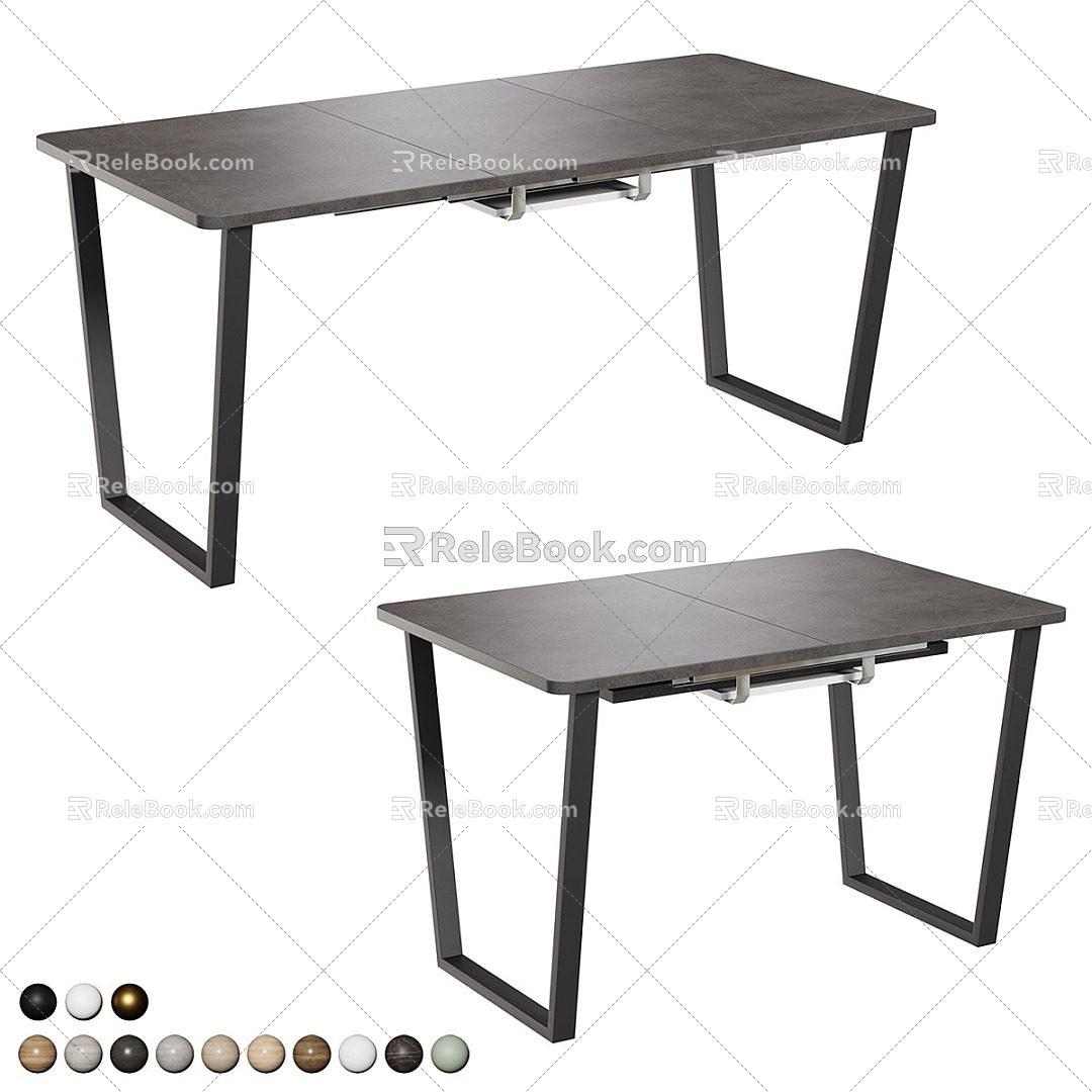 Nordic Simple Dining Table 3d model