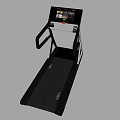 Modern Treadmill Sports Equipment With Digital Display Screen And Handrails