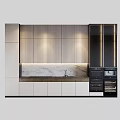 Modern Kitchen Interior With Sleek Cabinets Marble Countertop And Built In Appliances