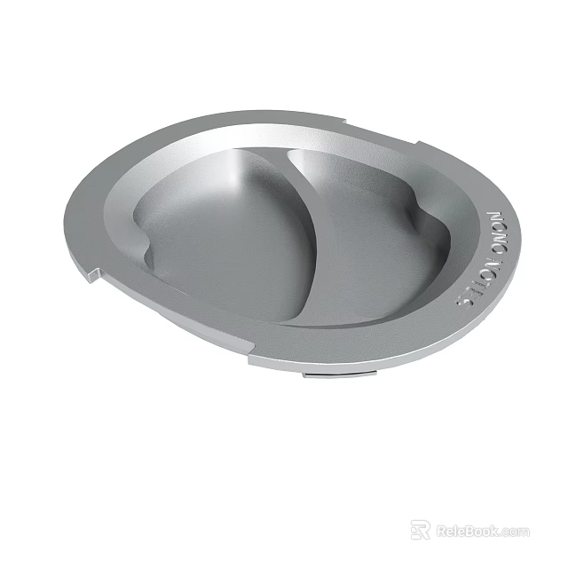 Silver Metal SONOS Audio Accessory With Circular Design And Grooves 3d model 