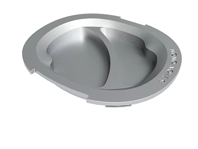 Silver Metal SONOS Audio Accessory With Circular Design And Grooves 3d model