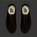 Pair of Brown Casual Shoes with White Socks Black Laces and Yellow Insoles