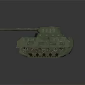 Green Military Tank Model With Red White Markings And Detailed Tracks
