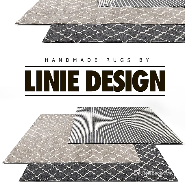 Handmade Rugs by Linie Design with Stylish Patterns for Home Decor 3d model 