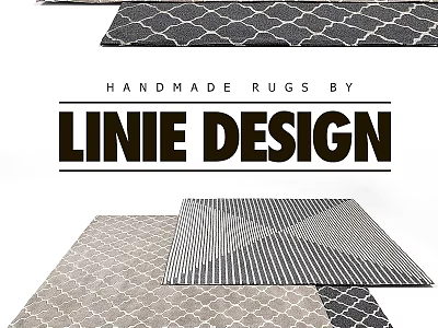 Handmade Rugs by Linie Design with Stylish Patterns for Home Decor 3d model