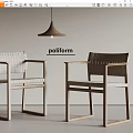 Poliform Modern Dining Chairs With Woven Design And Wooden Frame In Stylish Look