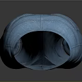 Blue Denim Jeans With Ripped Design And Cuffed Hem For Casual Wear