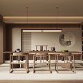 New Chinese Style Song Style Style Tea Room Study 3d model