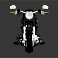 Classic Black Motorcycle With Shiny Chrome Details Black Seat And Headlight