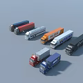 Various Types and Different Colors Miniature Truck Models Collection
