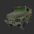 Green Military Tank With American Flag Armored Body And Large Wheels