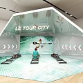 LE TOUR CITY Experience Zone With Surfing Scene Simulated Water Floor Seats And Pedal Devices