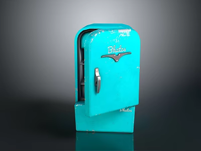 Vintage Turquoise Blizzard Computer Device Featuring Retro Design And Classic Appeal 3d model