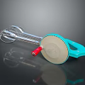Commercial Electric Hand Mixer With Stainless Steel Beaters And Blue Handle